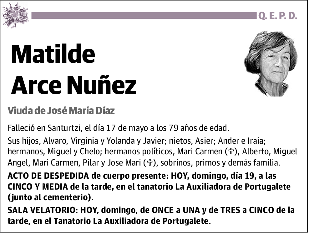 Matilde Arce Nuñez