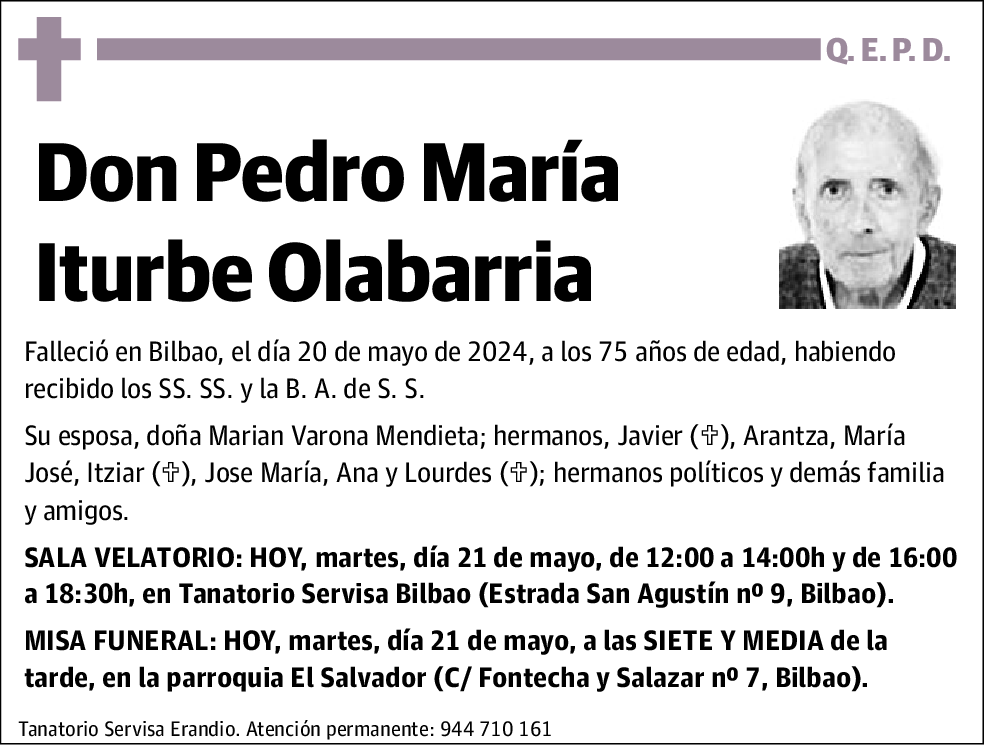 Pedro María Iturbe Olabarria