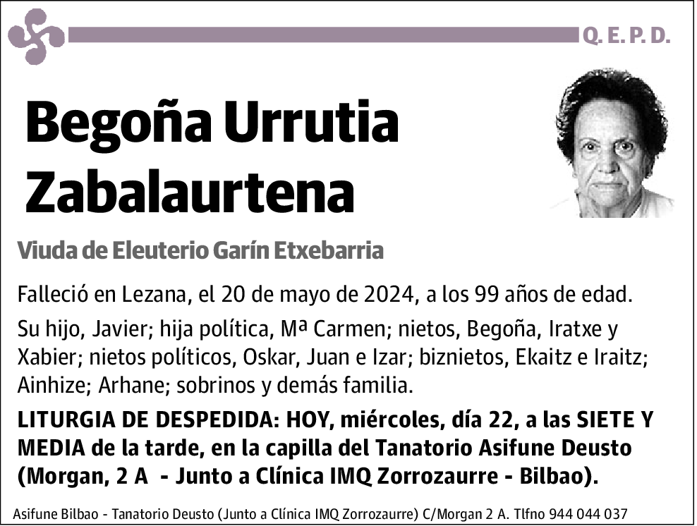 Begoña Urrutia Zabalaurtena