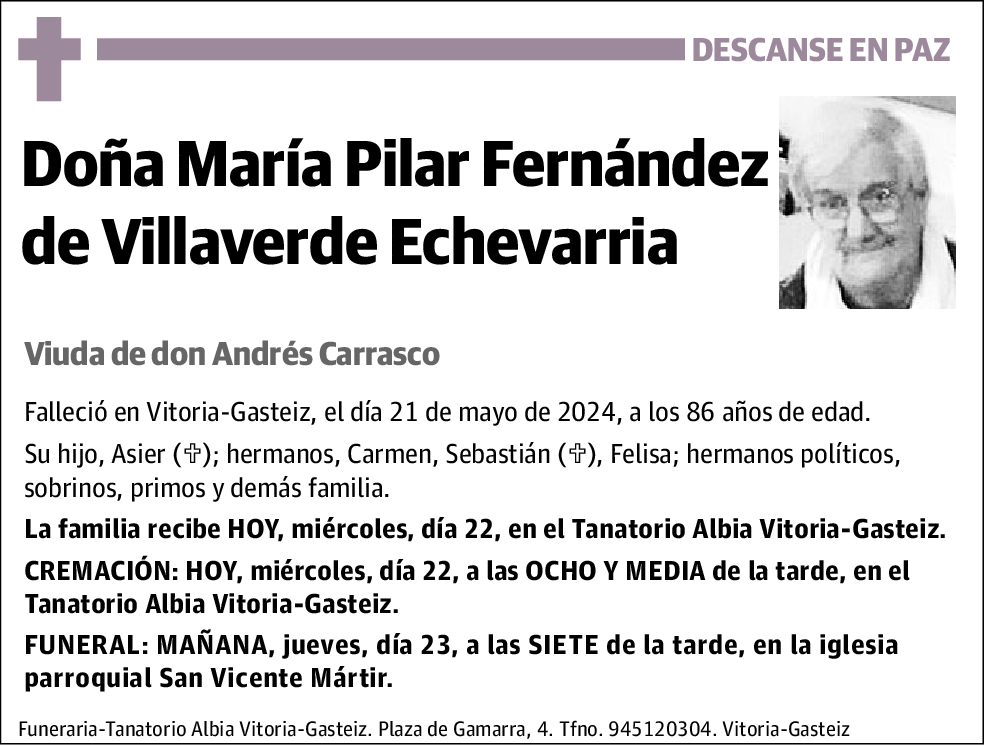 María Pilar Fernández de Villaverde Echevarria
