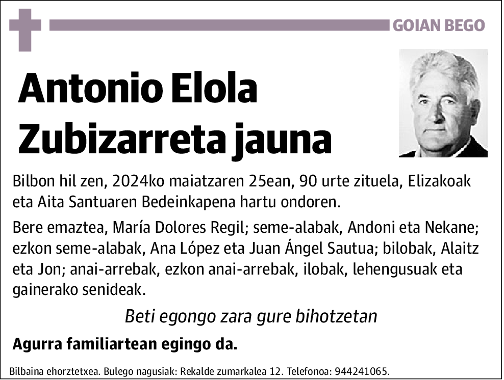 Antonio Elola Zubizarreta