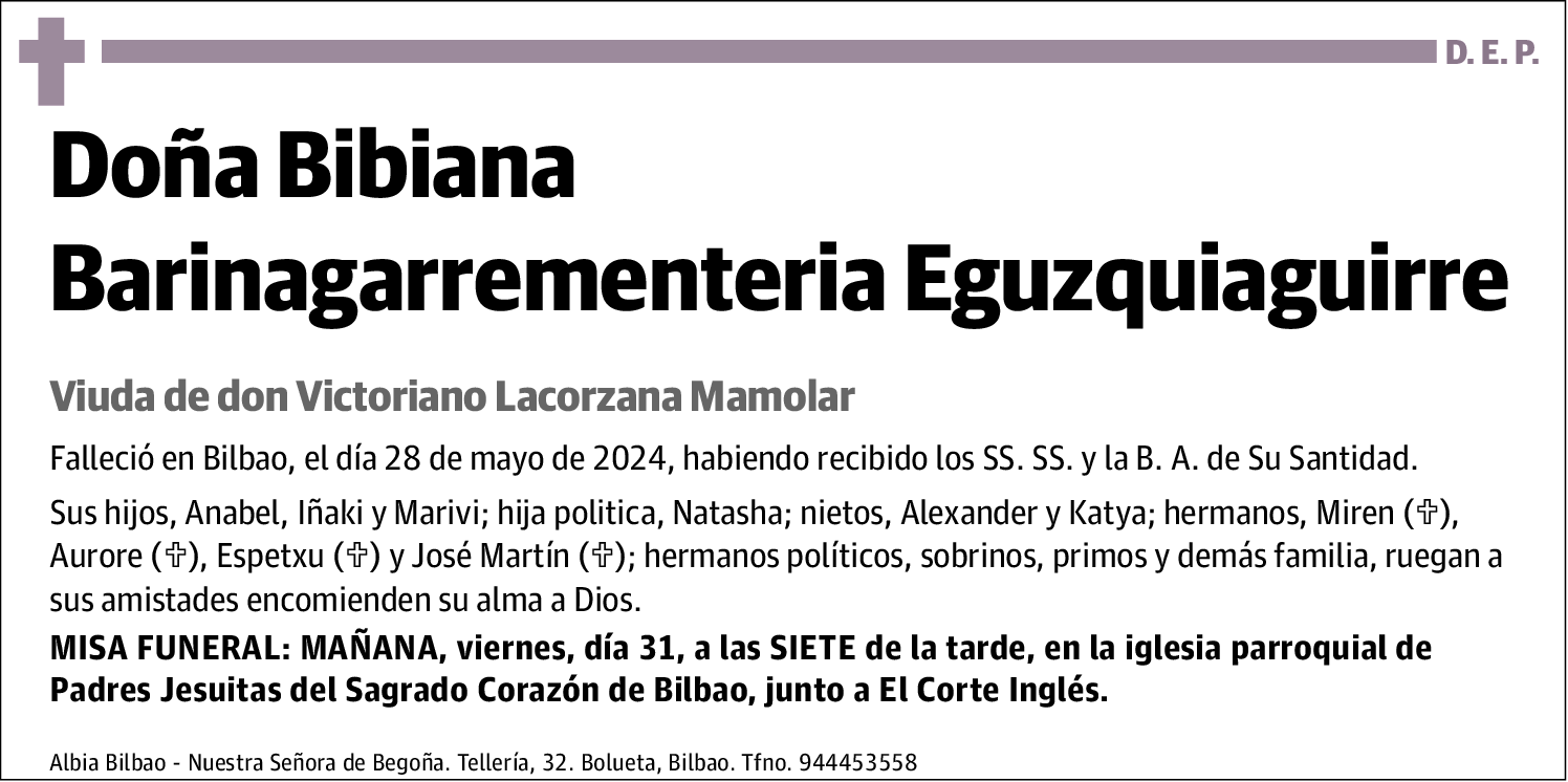 Bibiana Barinagarrementeria Eguzquiaguirre