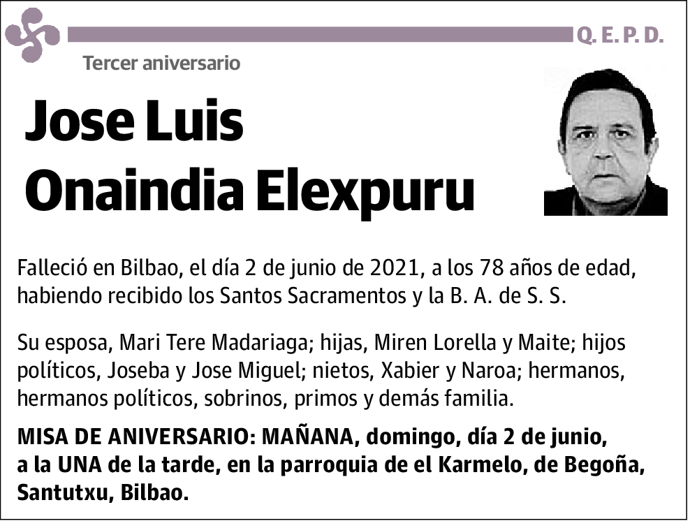 Jose Luis Onaindia Elexpuru