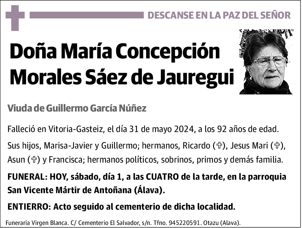 María Concepción Morales Sáez De Jauregui