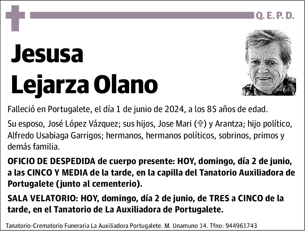 Jesusa Lejarza Olano