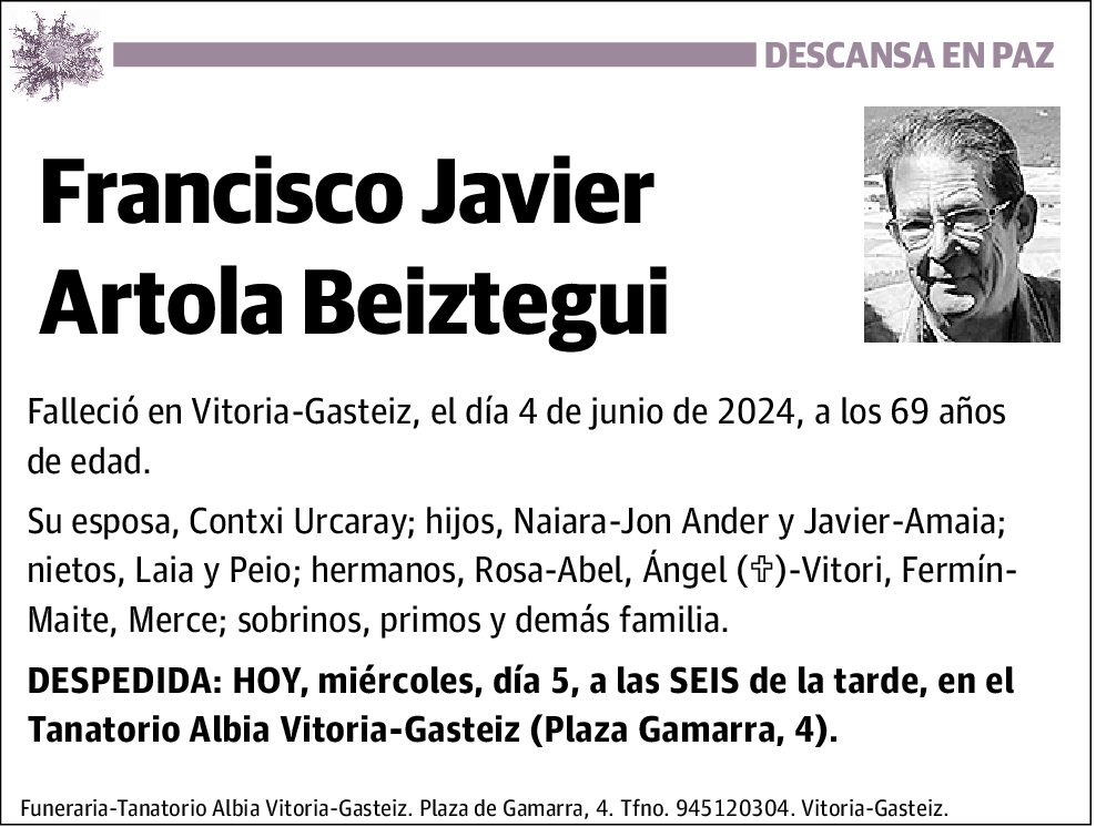 Francisco Javier Artola Beiztegui