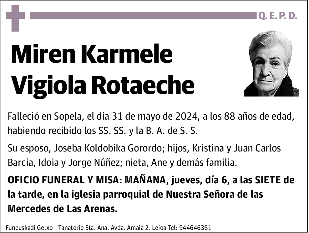 Miren Karmele Vigiola Rotaeche