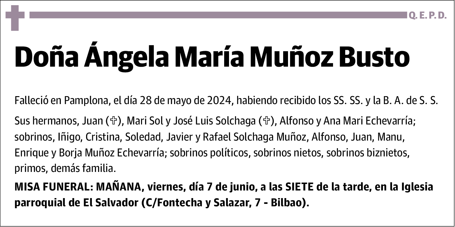 Doña Ángela María Muñoz Busto