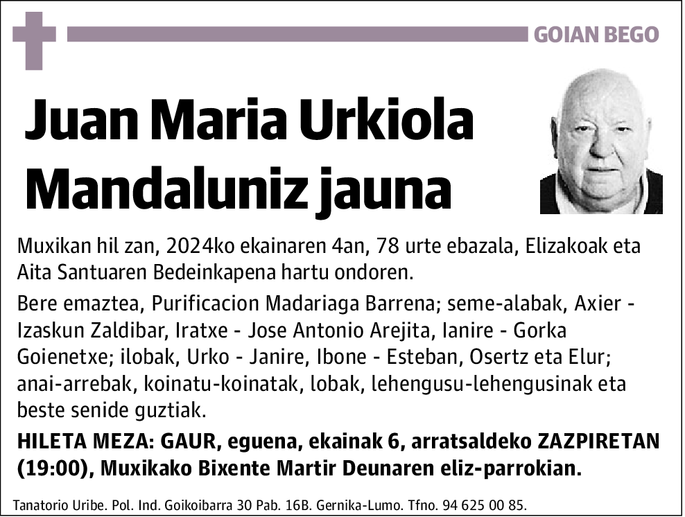 Juan Maria Urikiola Mandaluniz