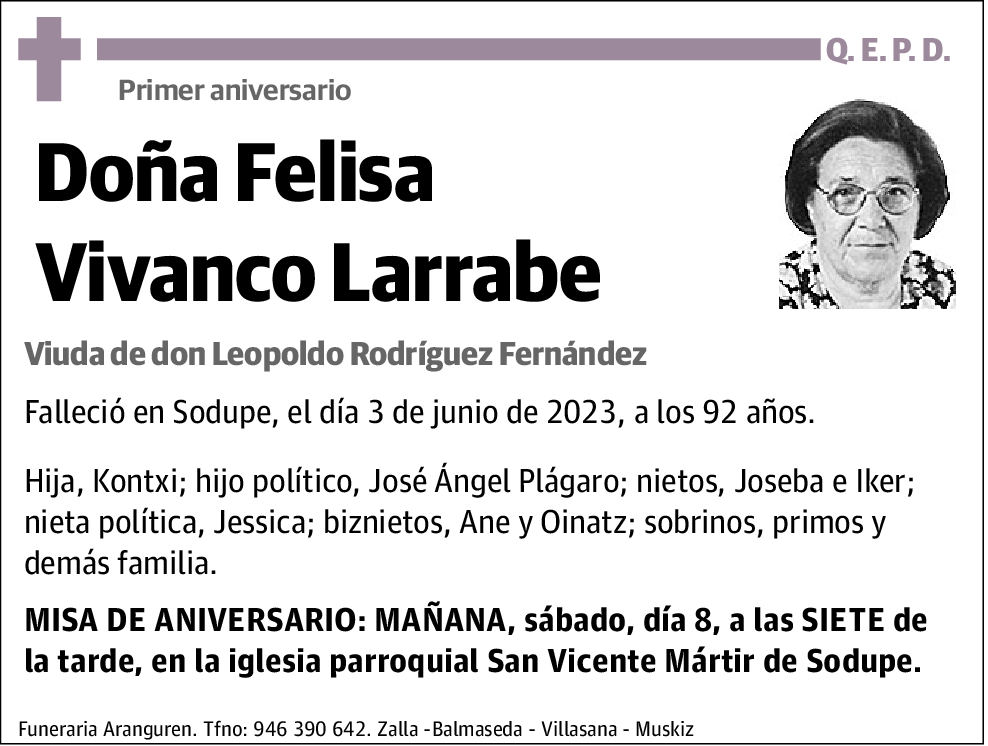 Felisa Vivanco Larrabe