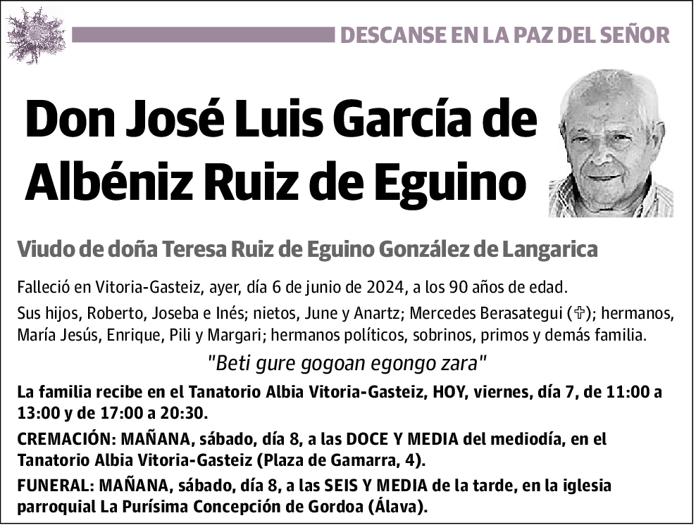 Don José Luis García de Albéniz Ruiz de Eguino