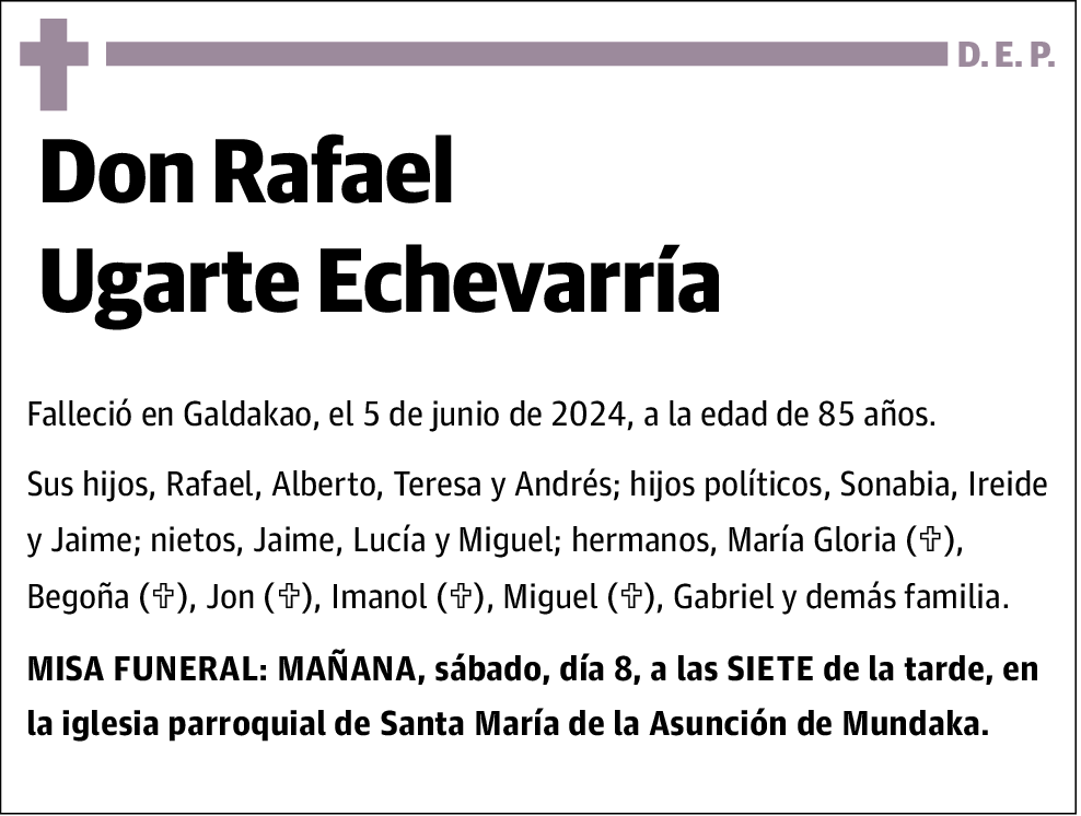 Don Rafael Ugarte Echevarría