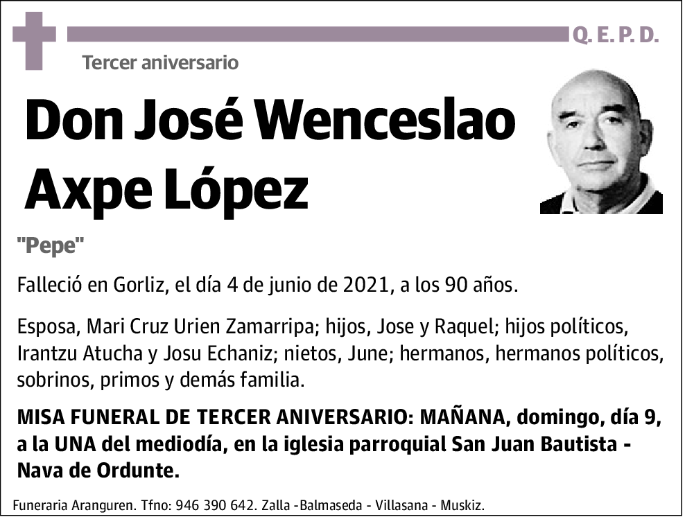 José Wenceslao Axpe López