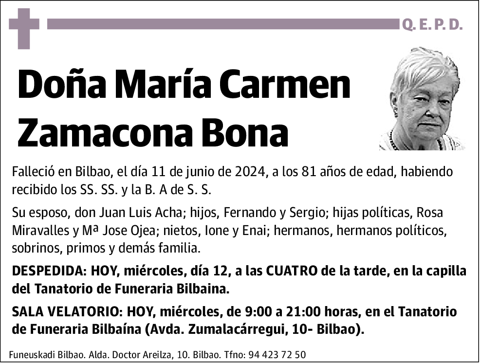 Maria Carmen Zamacona Bona