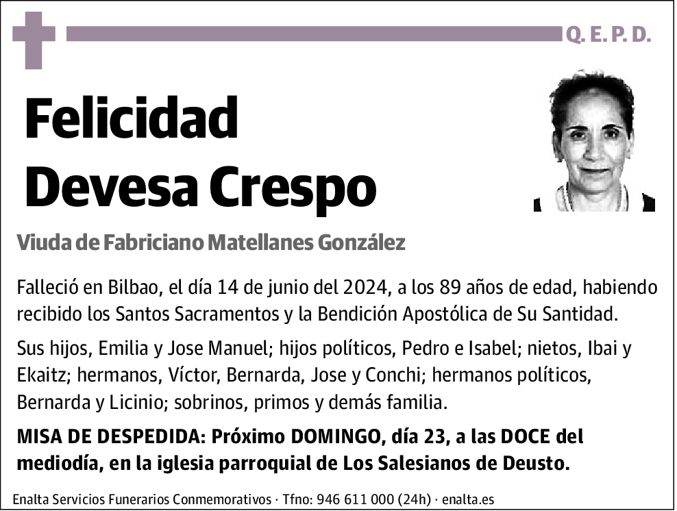 Felicidad Devesa Crespo