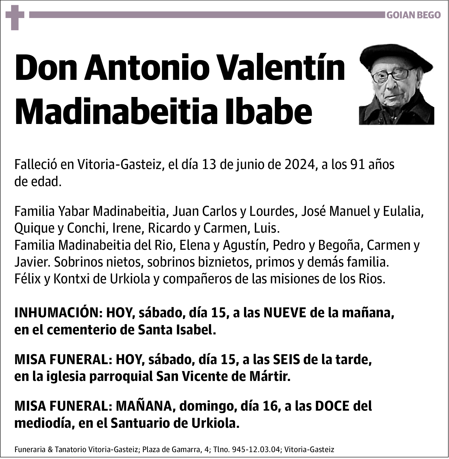 Antonio Valentín Medinabeitia Ibabe