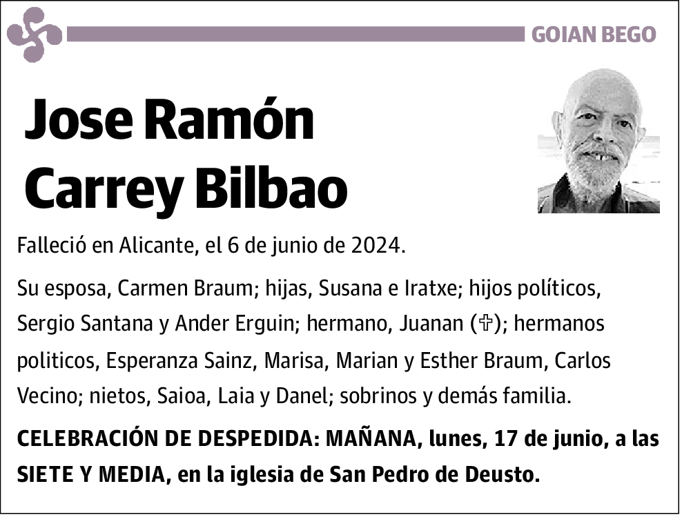 Jose Ramon Carrey Bilbao