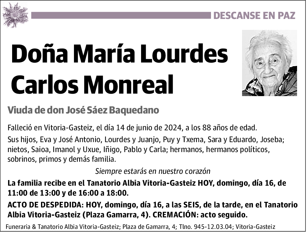María Lourdes Carlos Monreal