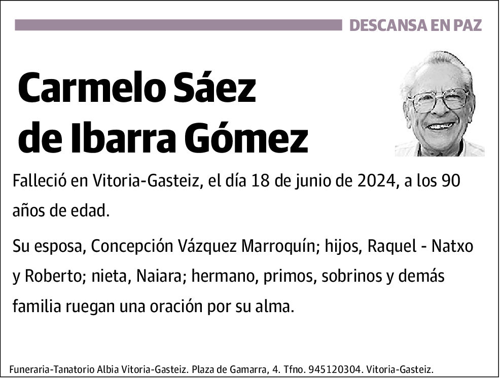 Carmelo Sáez de Ibarra Gómez
