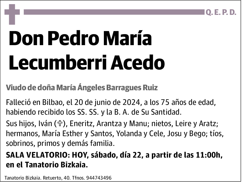 Pedro María Lecumberri Acedo