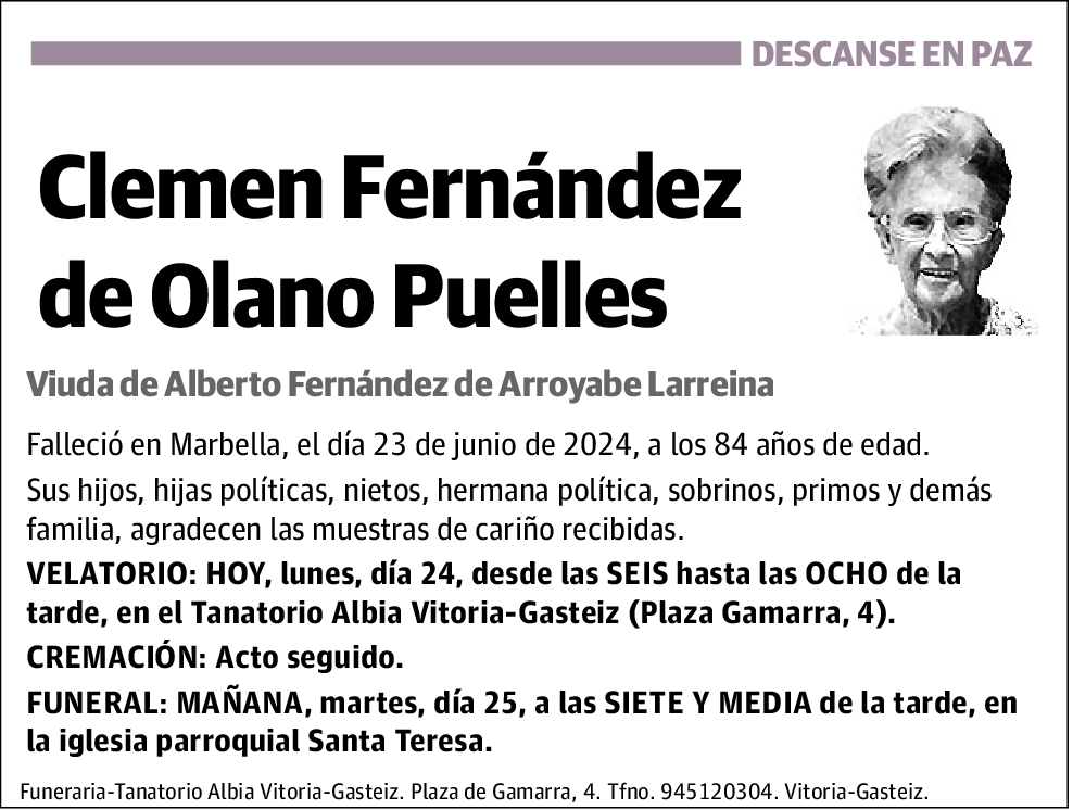 Clemen Fernández de Olano Puelles