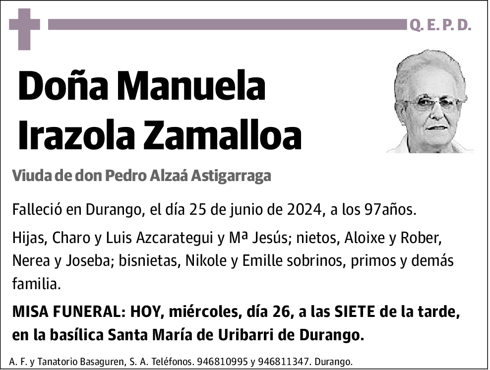 Manuela Irazola Zamalloa