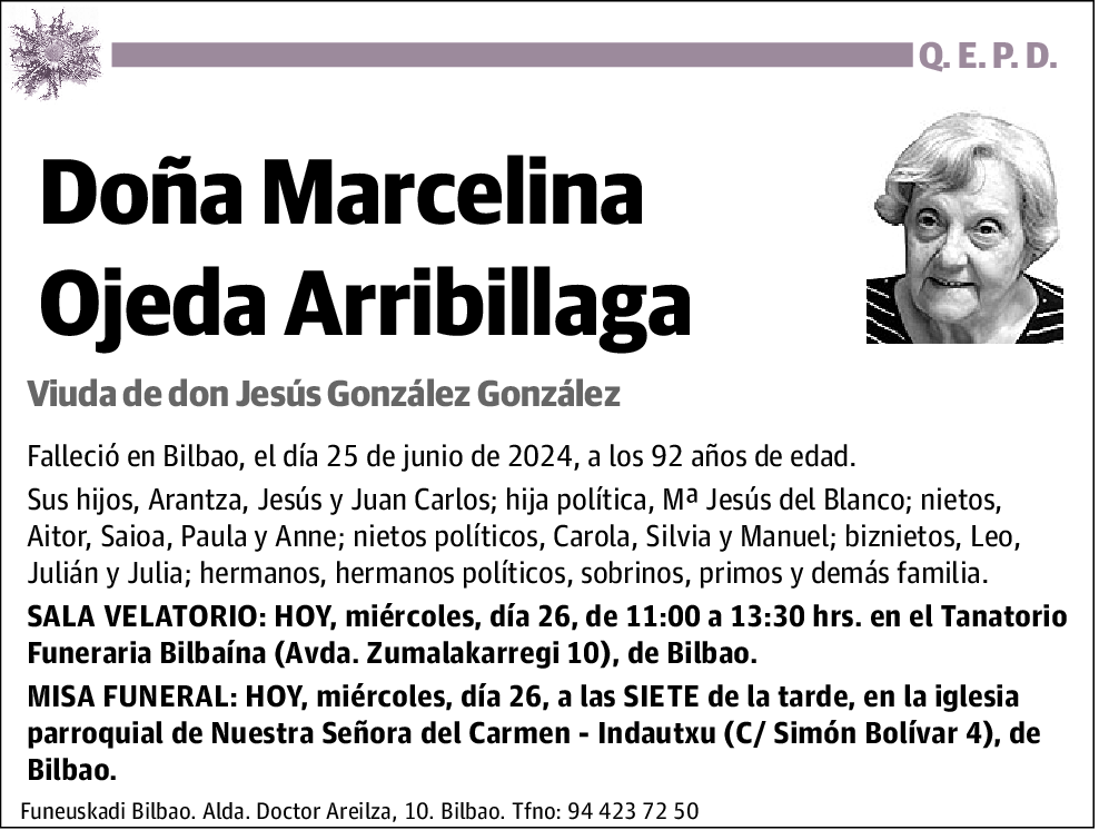 Marcelina Ojeda Arribillaga