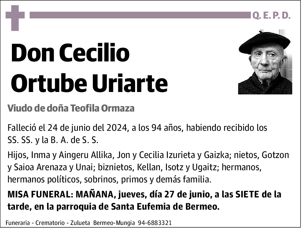 Cecilio Ortube Uriarte