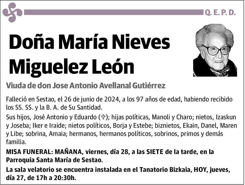 Maria Nieves Miguelez Leon