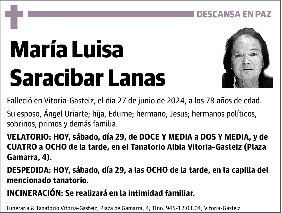 María Luisa Saracibar Lanas