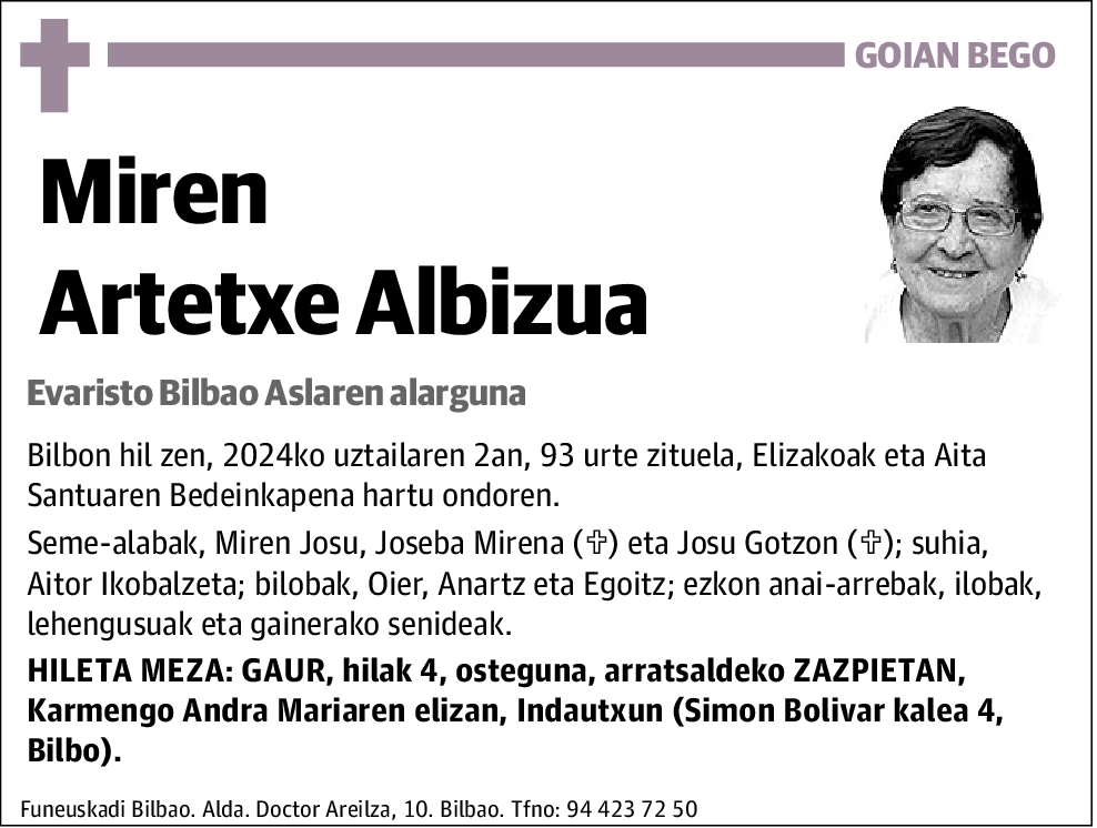 Miren Artetxe Albizua