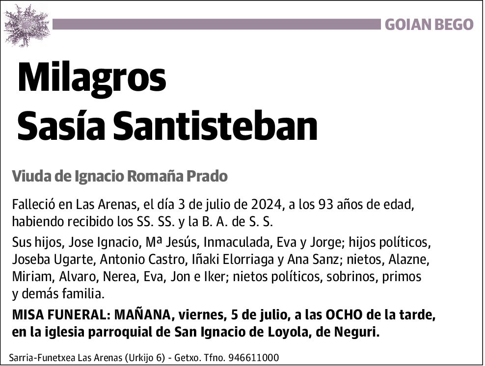 Milagros Sasía Santisteban