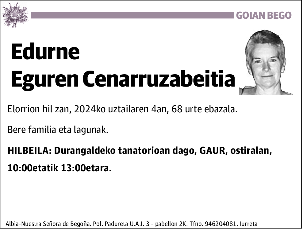 Edurne Eguren Cenarruzabeitia