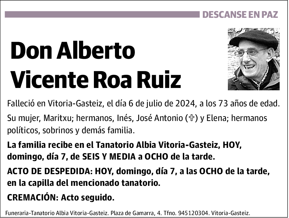 Alberto Vicente Roa Ruiz