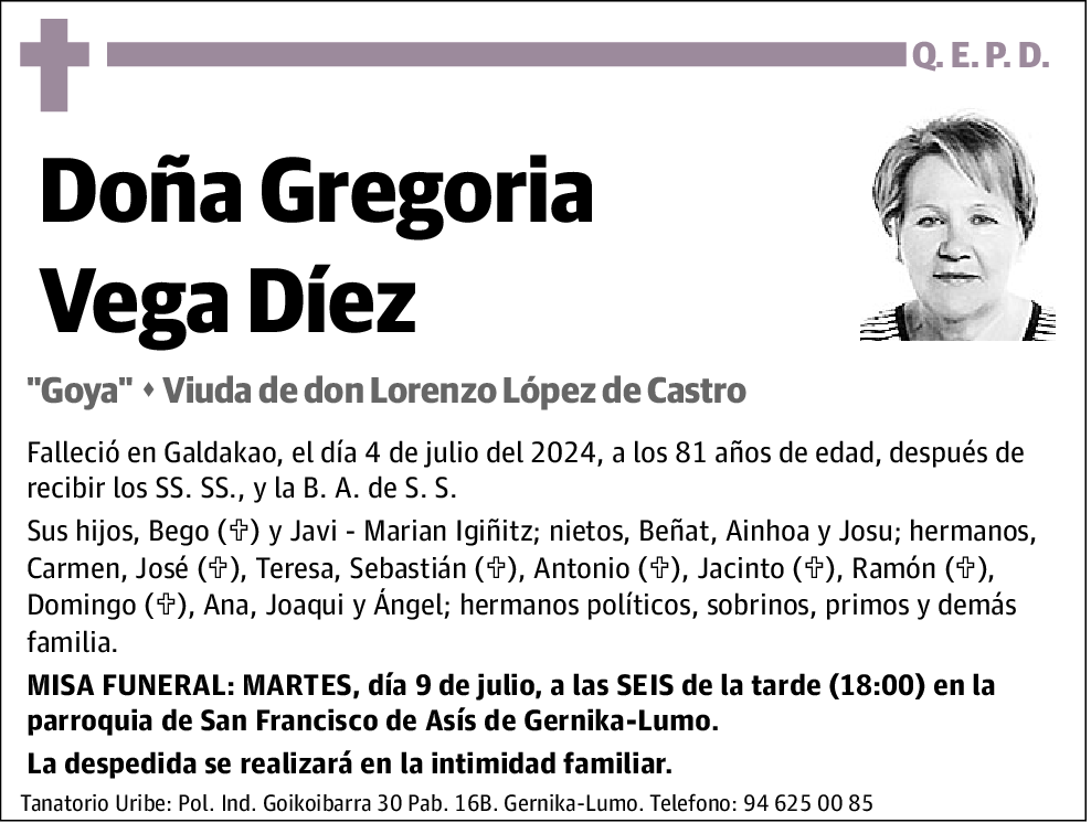 Gregoria Vega Díez