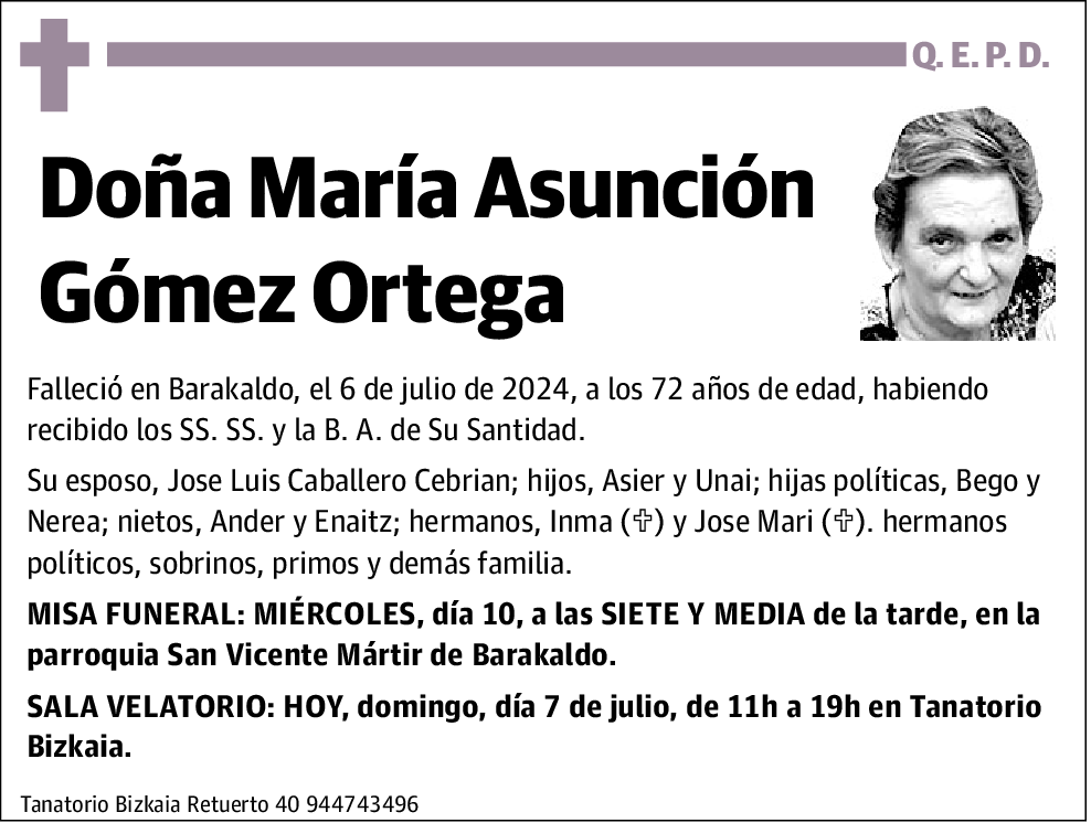 María Asunción Gómez Ortega