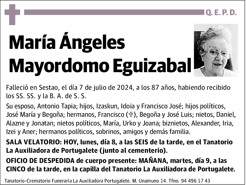 María Ángeles Mayordomo Eguizabal