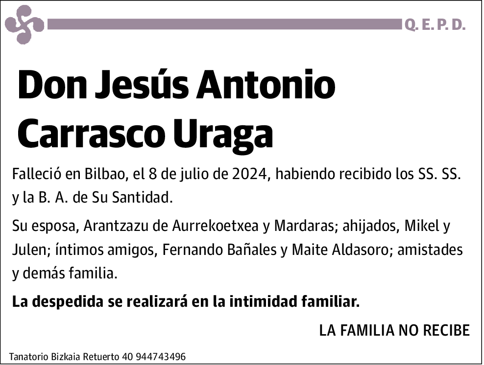 Jesús Antonio Carrasco Uraga