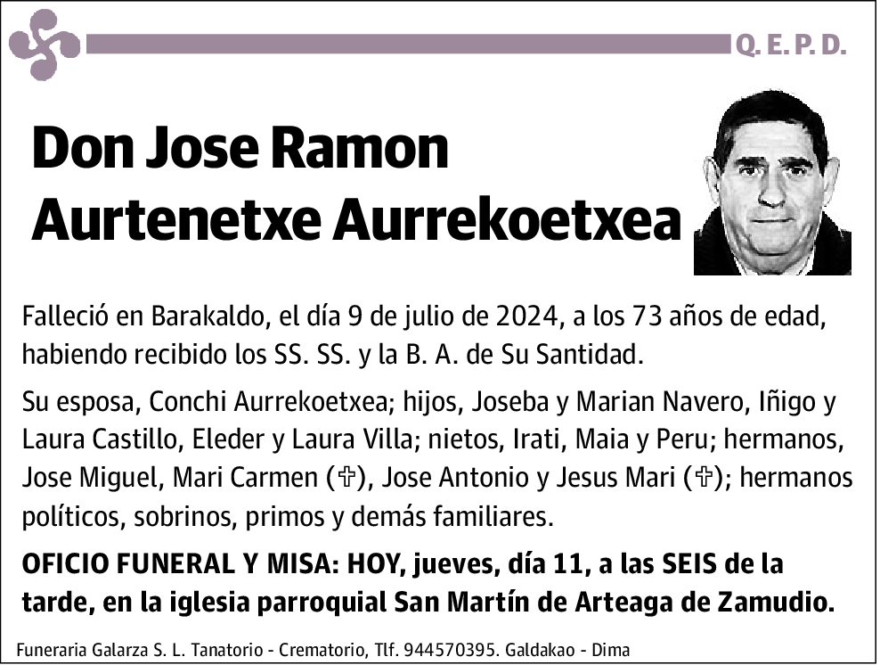 Jose Ramon Aurtenetxe Aurrekoetxea