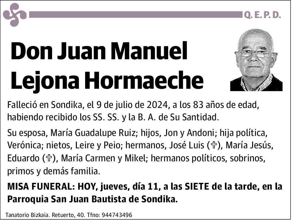 Juan Manuel Lejona Hormaeche