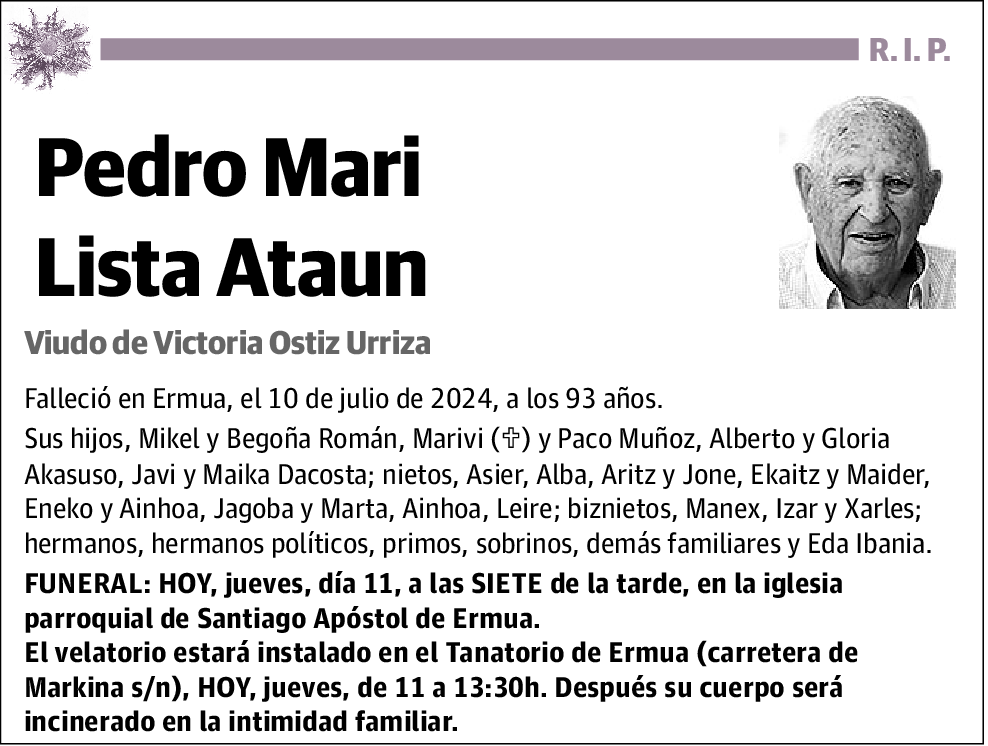 Pedro Mari Lista Ataun