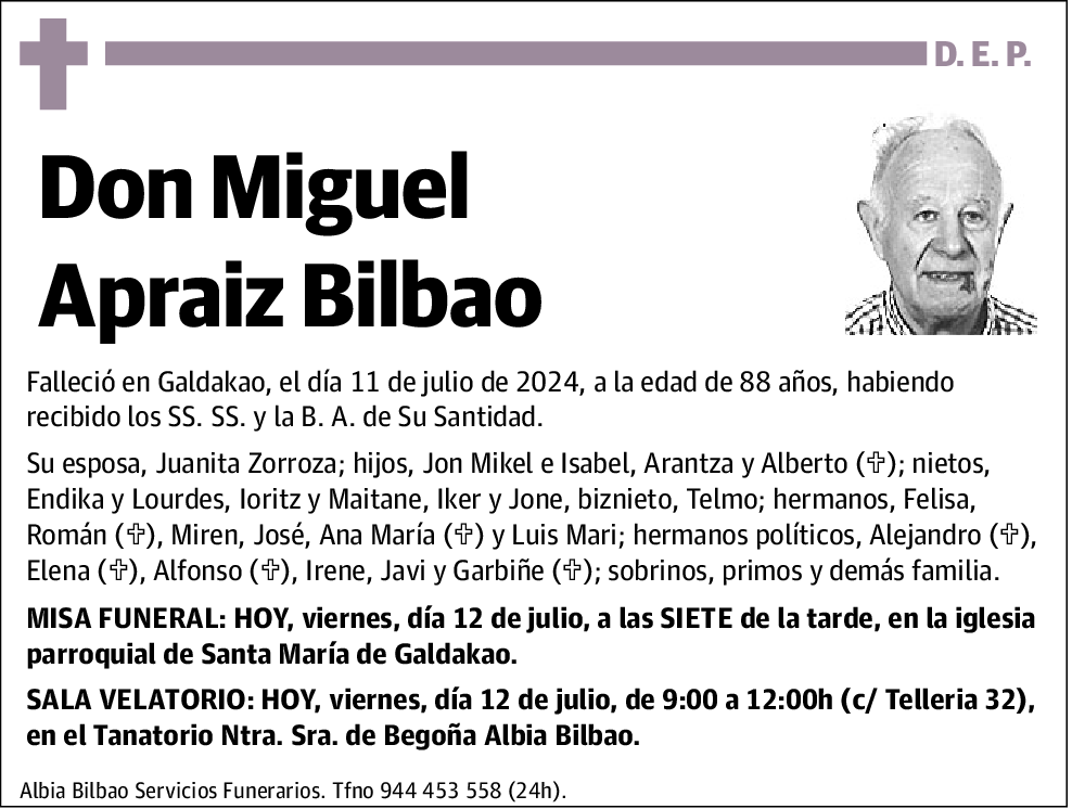 Miguel Apraiz Bilbao