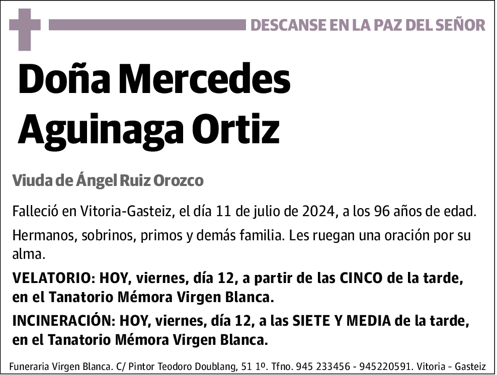 Mercedes Aguinaga Ortiz