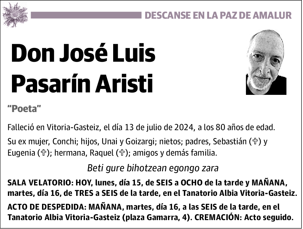 José Luis Pasarín Aristi