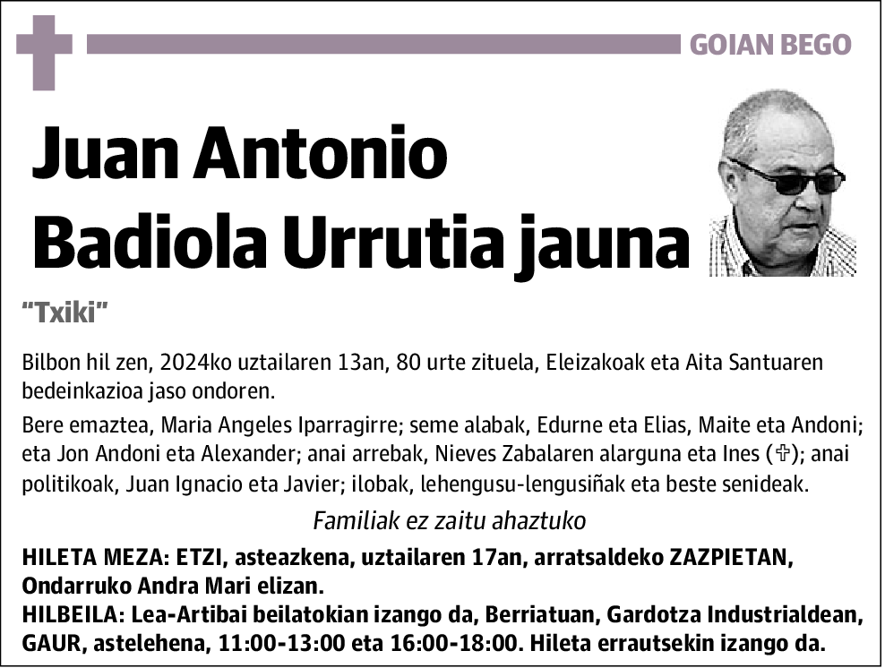 Juan Antonio Badiola Urrutia