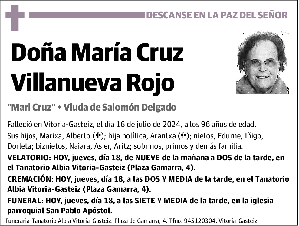 María Cruz Villanueva Rojo