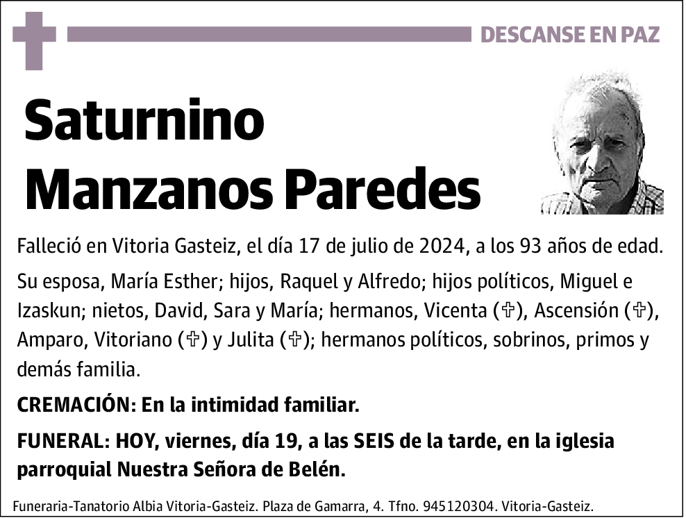 Saturnino Manzanos Paredes