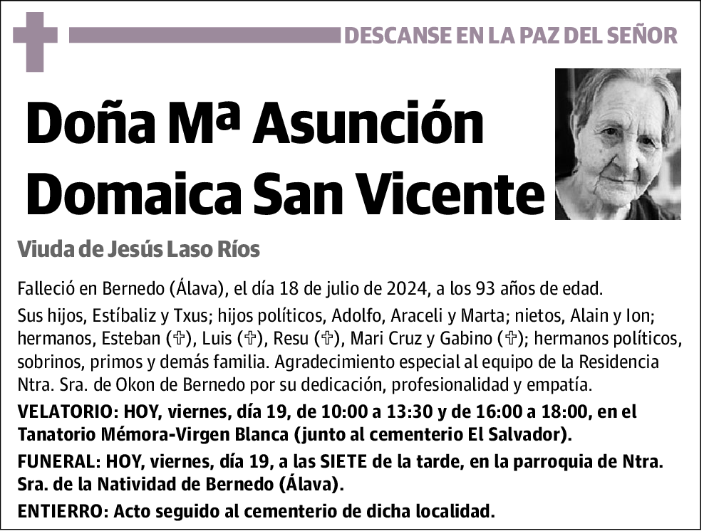 Mª Asunción Domaica San Vicente