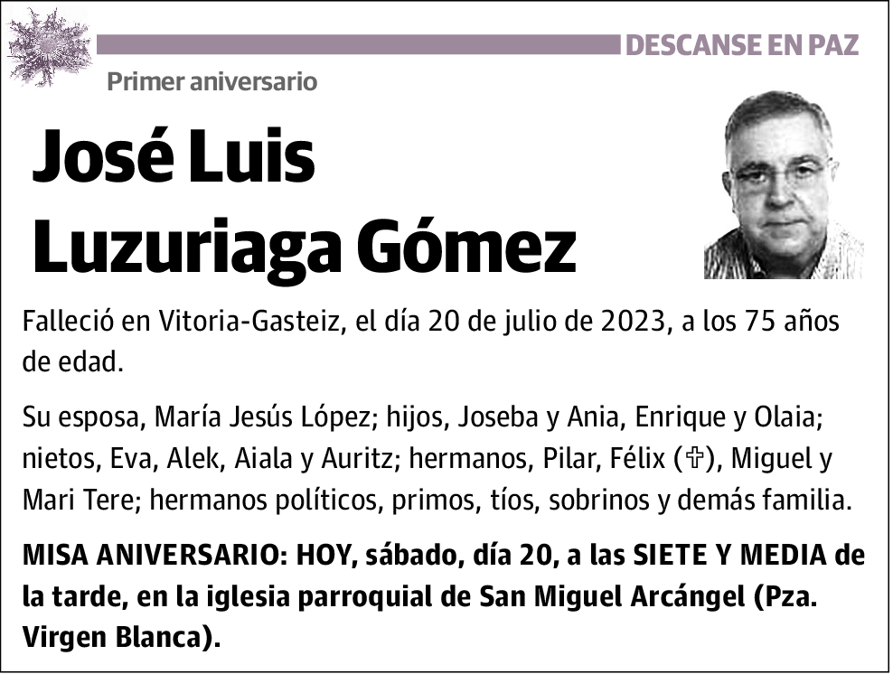 Jose Luis Luzuriaga Gomez