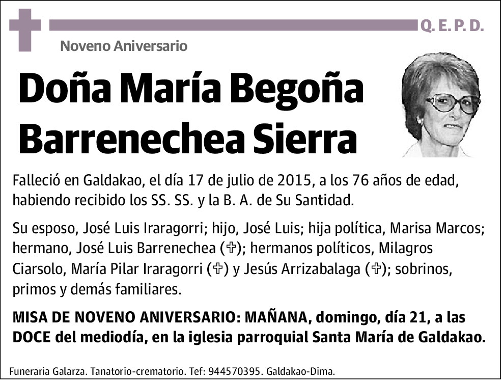 María Begoña Barrenechea Sierra